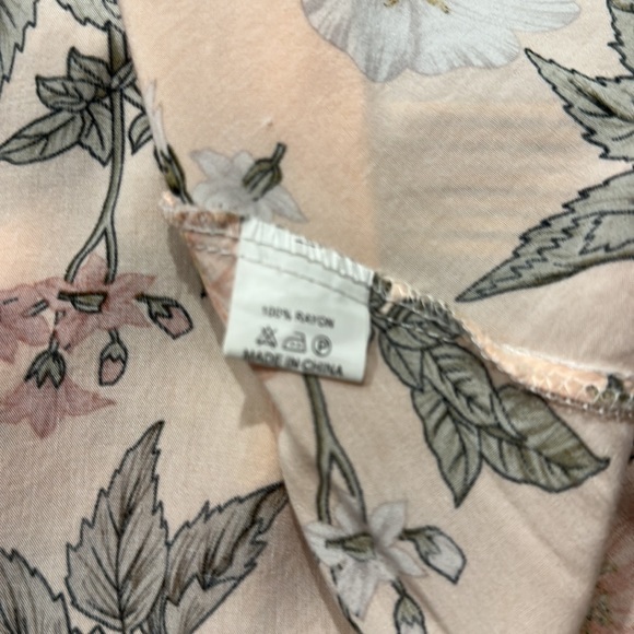 Jaase peach/orange floral bohemian maxi dress with button stern front size XS - Picture 11 of 11